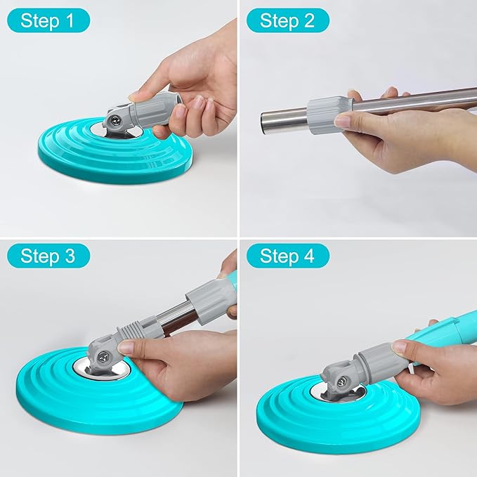Plastic Mop Base Replacement for RinseWise Spin Mop Bucket,Replacement Mop Parts, Mop Accessories for Household Cleaning, Floor Mop Parts-Blue
