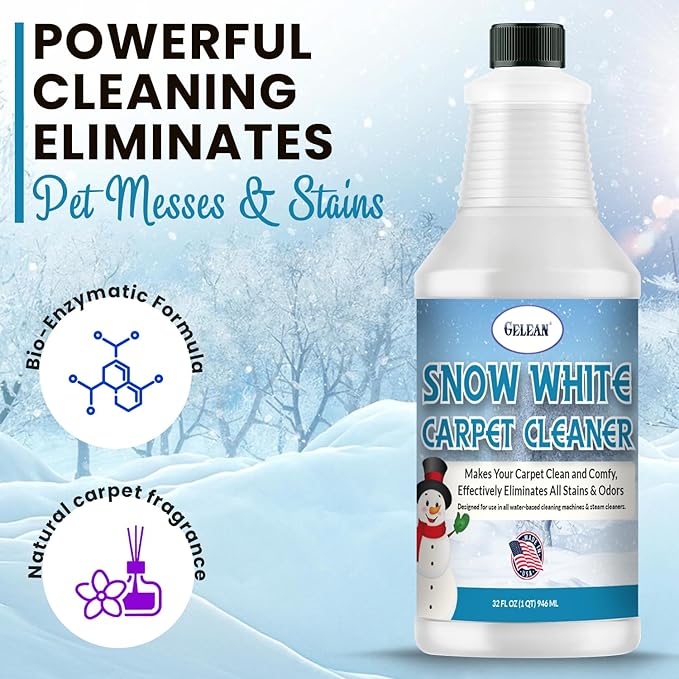Carpet Cleaner Shampoo - MADE IN USA - Concentrate Carpet Cleaner & Deodorizer - Pet Stain And Odor Remover - Rug Extracting Shampoo, Upholstery, and Machine Use - Fresh Scent (64 Fl oz) (32 Fl oz)