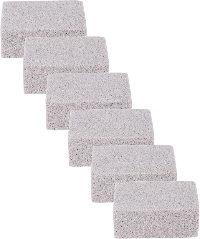 WALFRONT 6PCS Pool Pumice Stone for, PVC Material Scouring Sticks for Toilet Bowl Bathtub Shower Tile, Hard Water Remover for Kitchen Sink Swimming Pool Grates (M)