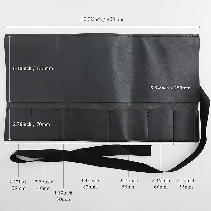 Wazakura Japanese 6PCS Bonsai Scissors and Branch Cutter Tool Kit with Roll Bag: Japanese Yasugi Steel Ashinaga and Twig Bonsai Scissors, Concave Branch Cutter, Knob Cutter, Jin Plier, Wire Cutter