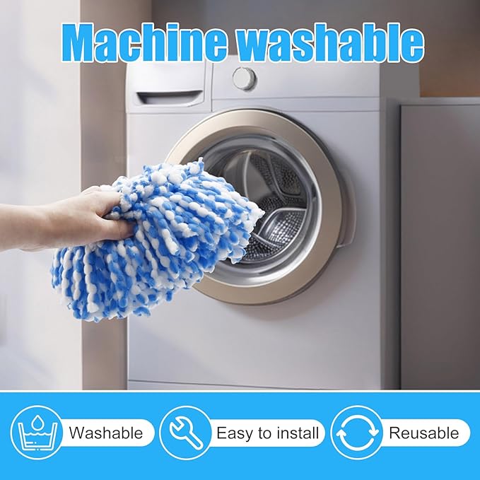 Mop Replacement for Ocedar, Mop for O Cedar, Replacement Mop for O Cedar Spin Mop Contains 4-Section Mop Handle 2 Mop Replace Head 1 Mop Base 1 Scrubber Mop Head for O-Cedar Spin Mop