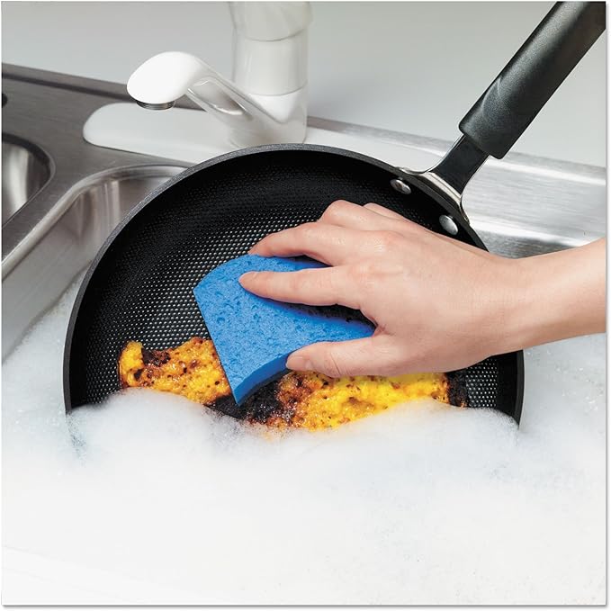 3M Scotch-Brite No Scratch Scrub Sponges, Blue, 4-1/2 x 2-1/2 x 7/10 in