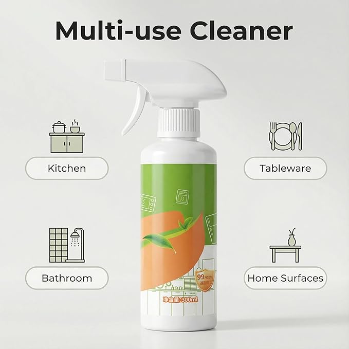 2026 New Electrolyzed Ion Kitchen Cleaner Spray,Multi-purpose Kitchen Cleaner Spray,Kitchen Appliance Cleaner, Clean up Kitchen Oil Stains for Hold, Oven, Stove, Range Hood (2)