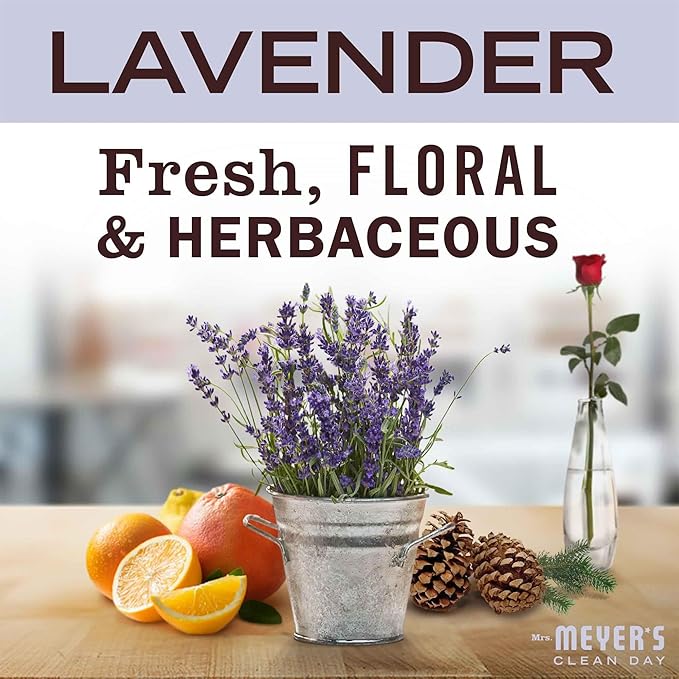 MRS. MEYER'S CLEAN DAY Liquid Fabric Softener, Infused with Essential Oils, Paraben Free, Lavender, 32 oz (32 Loads) (Pack of 4)