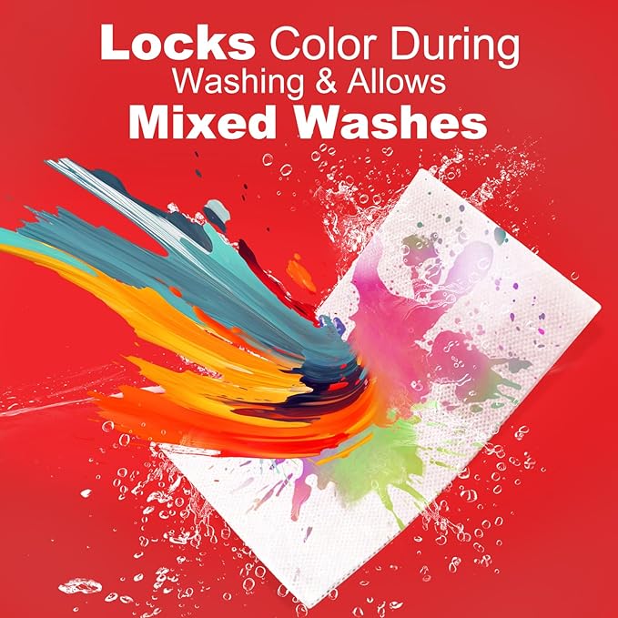 120pcs Laundry Color Catcher Sheets,Color Grabbers Dye Grabbing Sheets,Allow Mixed Washes and Prevents Color Runs,Fragrance Free Color Absorber Sheets for Washer No Fluorescent Agent
