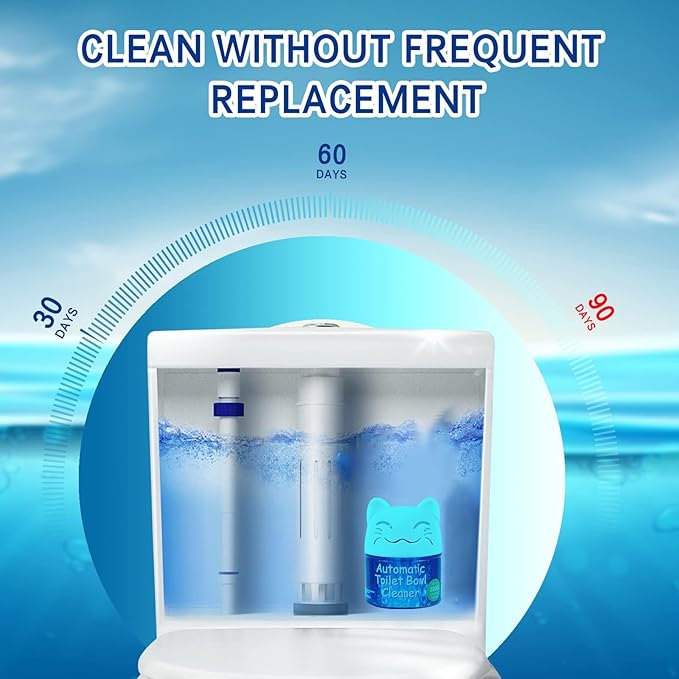 Simple Life Toilet Bowl Cleaner | Automatic Long-Lasting Toilet Bowl Cleaner Tablets | Easy-To-Use, Septic Safe Toilet Cleaner in Bottle | Powerfully Cleans and Prevent Stain Build Up | 6 Count