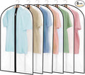 6 Pack Garment Bags 60 * 100cm, 40in PEVA Translucent Garment Covers, Suit Storage Bags, Dress Organizer Bags Used To Protect Shirts, Winter Coats, Jackets