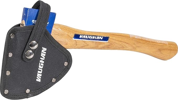 VAUGHAN Hand Camp Axe, Made in The USA, with Sheath, Hickory Handle, VN33224