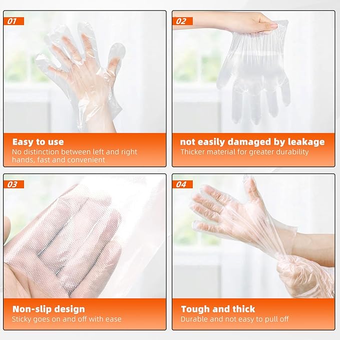 Disposable Plastic Gloves Food Handling Service Gloves Disposable For Cooking