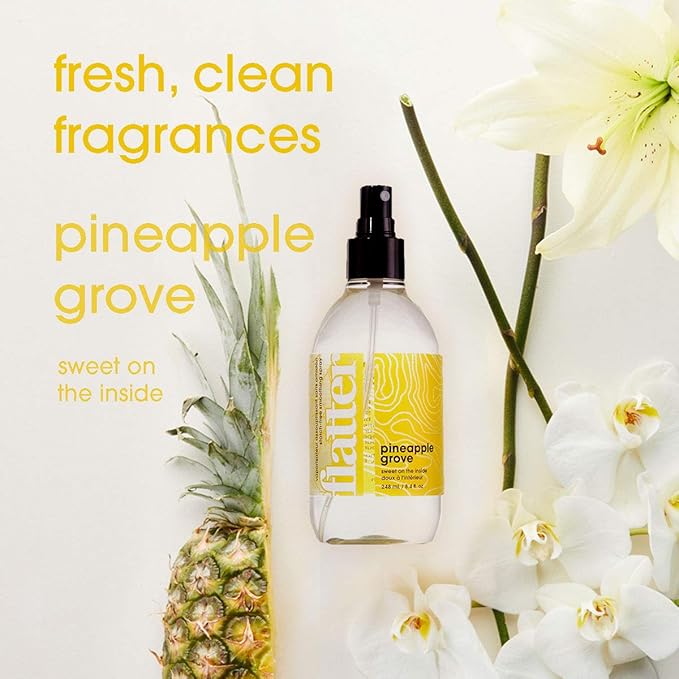 Soak Flatter Smoothing Spray Naturally-derived Wrinkle Release Spray | Starch-Free Alternative for Ironing, Quilting & Sewing | 8oz | (Pineapple)