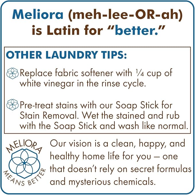 Meliora Cleaning Products Laundry Powder Detergent (128 HE Loads), Lemon