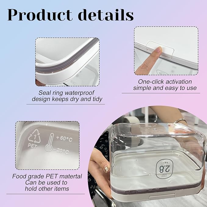 94oz/2.8L Laundry Pods Container for Room Organization Dishwasher Laundry Pod Holder with One-Press Lid and Scoop Large Capacity Holds 150 Pods Detergent Powder Container Sealed Dryer Sheet Holder