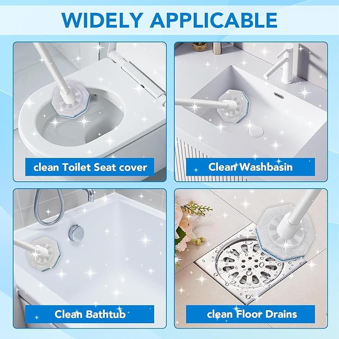 100 Count Toilet Wand Refills for Clorox, Disposable Toilet Brush Compatible with Clorox ToiletWand Cleaning System, Upgrade Toilet Bowl Cleaner Refill Pads for Closestool Cleaning
