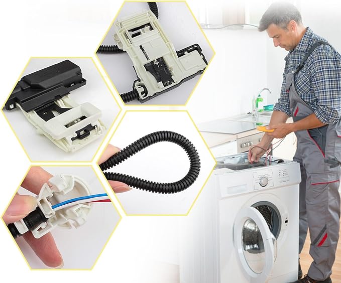 Durable Washing Machine Lid Lock Switch Cable for W11307244 W10682535 W10838613 AP6832601 Lid Latch Accessories
