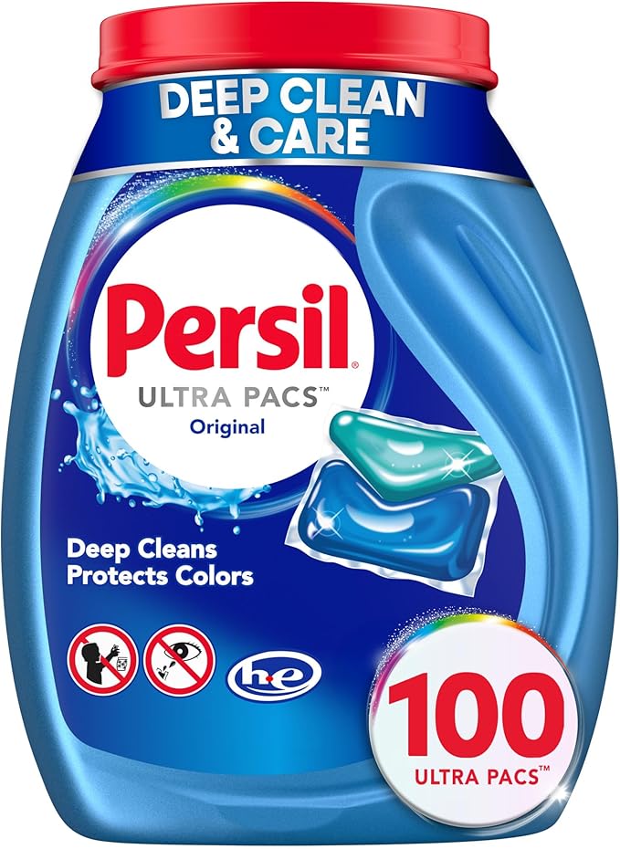 Persil Ultra Pacs Original Everyday Clean Laundry Detergent, 100 count