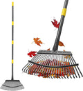 Rake for Leaves Heavy Duty, Large Garden Leaf Rakes for Lawns, 65 Inch Gardening Rake with Back-Saving Long Handle, 18.5” Wide 25 Tines Head for Quick Cleanup Yard Grass Clippings, Anti-Rust