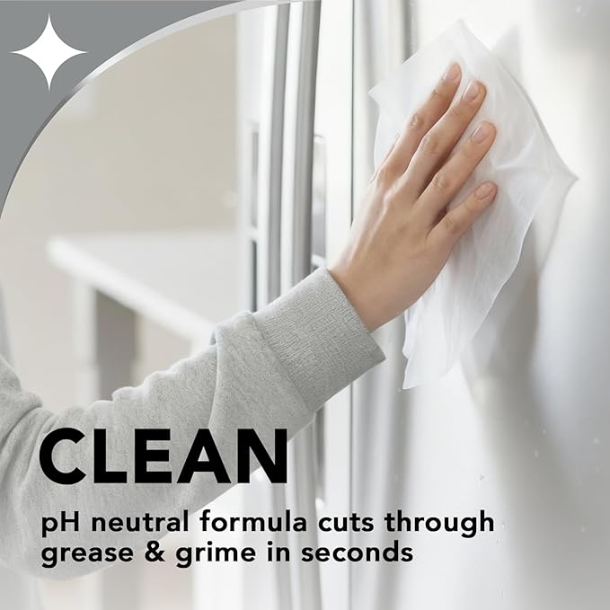 Weiman Stainless Steel Cleaner, 30 Count Wipes, Anti-Fingerprint, Removes Grease, Water Spots, Streaks & Residue, Polishing Cleaner Safe for Appliances, Chrome, Sinks & Grill Exteriors