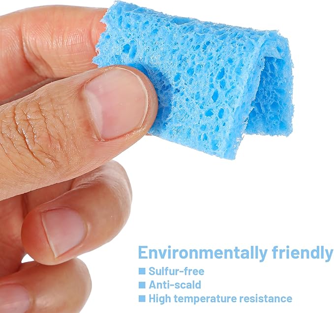 20Pcs Cleaning Pads Soldering Sponge Scouring Pad Scrubbing Pads with Holes Multipurpose for Kitchen Household Cleaning