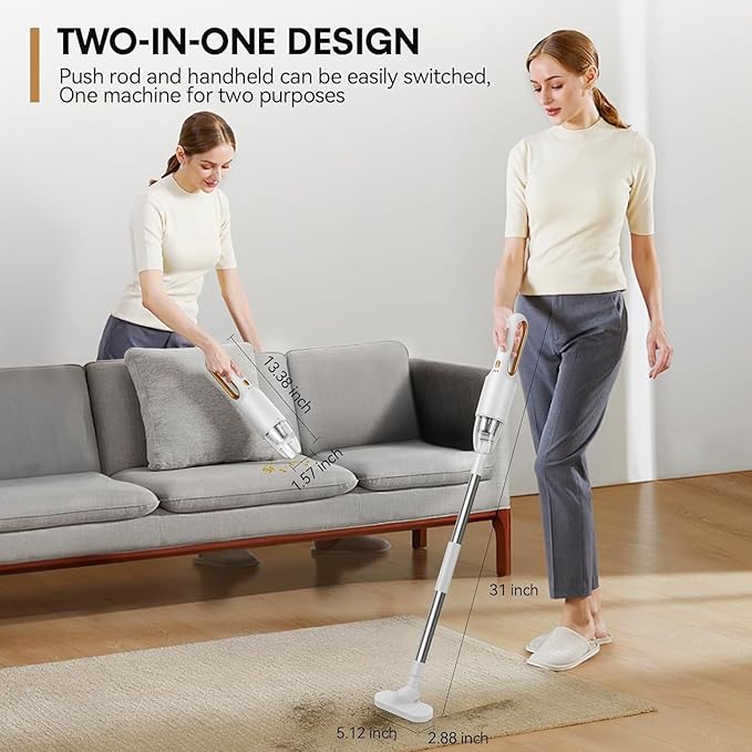 Handheld Vacuum Cleaner, 2-in-1 Mini Cordless Vacuum Cleaner, USB Rechargeable Car Vacuum Portable, Quickly Dust Removal, for Hardwood Floor, Carpets, Pet Hair, Car, Office & Home Cleaning
