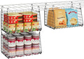 Jsskeeim 3-Pack Under Shelf Hanging Baskets - Space Saving Pantry Shelf Organizer with 360° Rotating Hooks for Kitchen Storage, Foldable Small Space Solutions for Pantry Utility Closet Garage, Black