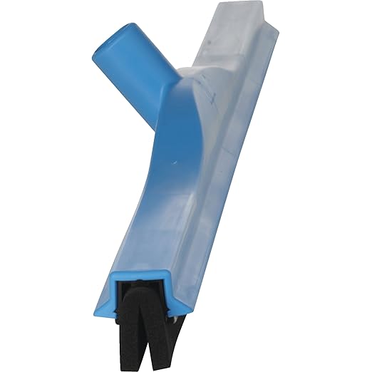 Vikan 77553 Squeegee,Fixed Head,Floor,28",PP/RB,Blue