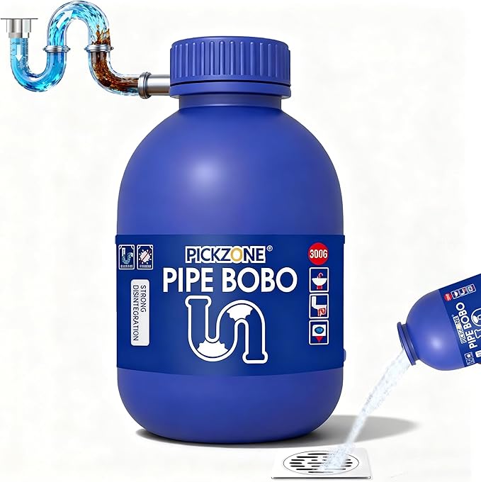 Pipe Bobo Drain Cleaner, Professional-Grade Drain Opener for Kitchen Sink 10.6OZ, Powerful Unclogging, Unclog drains, clog remover, Shower, Tub, Compatible with All Pipe Materials