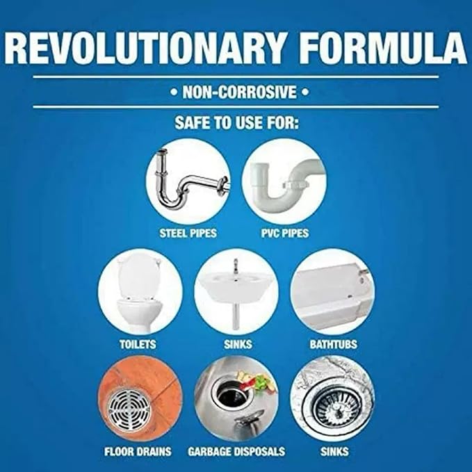 2Pcs Upgraded Wild Tornado Sink and Drain Cleaner, Pipe Dredge for Kitchen, Bathroom & Toilet, Super Cleaning Drain Foam Cleaner, Fast Foaming and Safe for All Types of Pipes