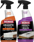 Weiman Stone & Granite Countertop Cleaner and Sealer Kit – Clean, Polish & Protect Natural Stone & Granite Sealer – Streak-Free – Safe for Granite, Marble & Quartz – 2 Pack (24 oz Each)