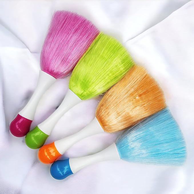 4 Pack 8" Hand Grips Microfiber Washable Duster, Suitable for Light Daily Household Dusting, Electrostatic Feather Duster Brush,Cleaning Supplies for Book,Screen,Sofa,Car,Furniture,Photo Frames