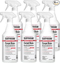 Rust-Oleum Professional Cleaners Carpet Stain Remover & Deodorizer | Trigger Spray 32oz Carafe Bottle | Professional Strength | Ready to Use | 6 Pack