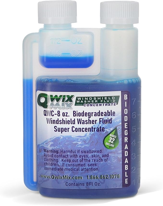 Windshield Washer Fluid Concentrate, 1 Bottle Makes 32 Gallons, 1/4 oz. Makes 1 Gallon 100% Biodegradable