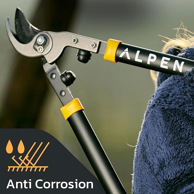 Weisshorn 260 24" Steel Blade Garden Bypass Lopper and Tree Trimmer - Sharp Japanese Carbon Steel Blades with Non-Stick Coating for Cutting up to 1.4" Diameter