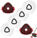 6Pcs Mop Heads Replacement,Spin Mop Replacement Head Compatible with Cedar Easywring 1-Tank System,Including 4 Spin mop Replacement Heads,2 Brush Head Machine Washable & Easy to Replace