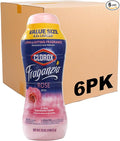 Clorox Fraganzia Laundry Scent Booster Crystals, In-Wash Fragrance Beads for Fresh-Smelling Clothes & Linens, Safe for All Fabrics & Colors, Easy-Pour Bottle, Rose Scent, 70 Oz - 6 Pack