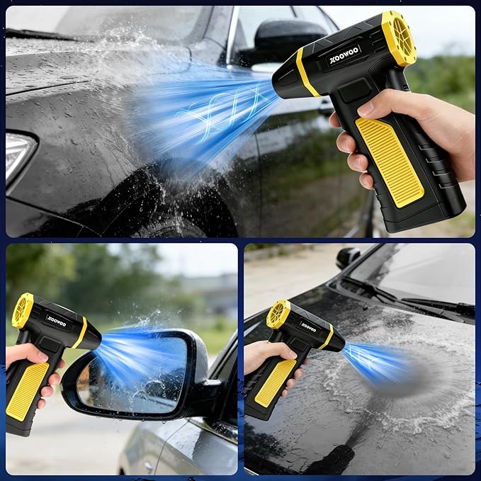Electric Compressed Air Duster Cordless: 2026 Upgraded Mini Blower with 310g Wind Pressure 5-Speed Adjustable 360000 RPM for Computer Keyboard Outdoor and Car Cleaning - Fast Charging Handheld Blower
