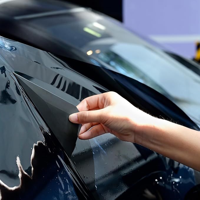 FOSHIO 3 in 1 Small Squeegee Window Tinting Tools, Triangle Car Wrap Vinyl Tucking Tool, for Wrapping, Wallpaper Smoothing, Window Film Application Kit