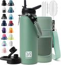 DYSANKY Insulated Water Bottle | Thickened Stainless Steel Vacuum Metal | Portable Sports Water Jug for Gym and Hiking with Straw, Carrier Bag, Handle Strap | BPA-Free 40 oz