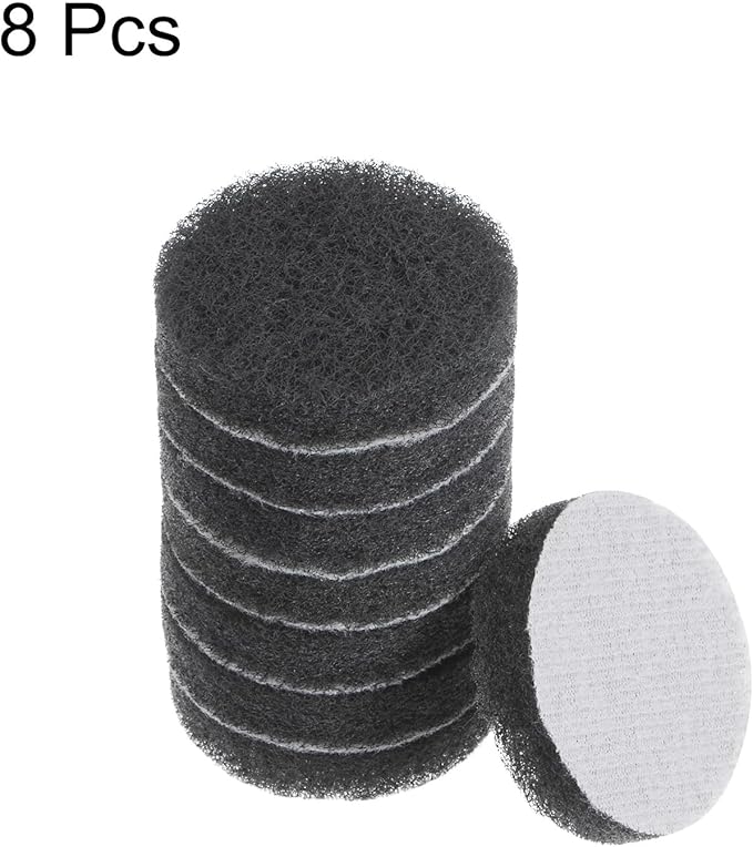 HARFINGTON 8pcs Drill Power Brush 2 inch Tile Scrubber Scouring Pads 800-1000 Grit for Bathroom Kitchen Household Cleaning