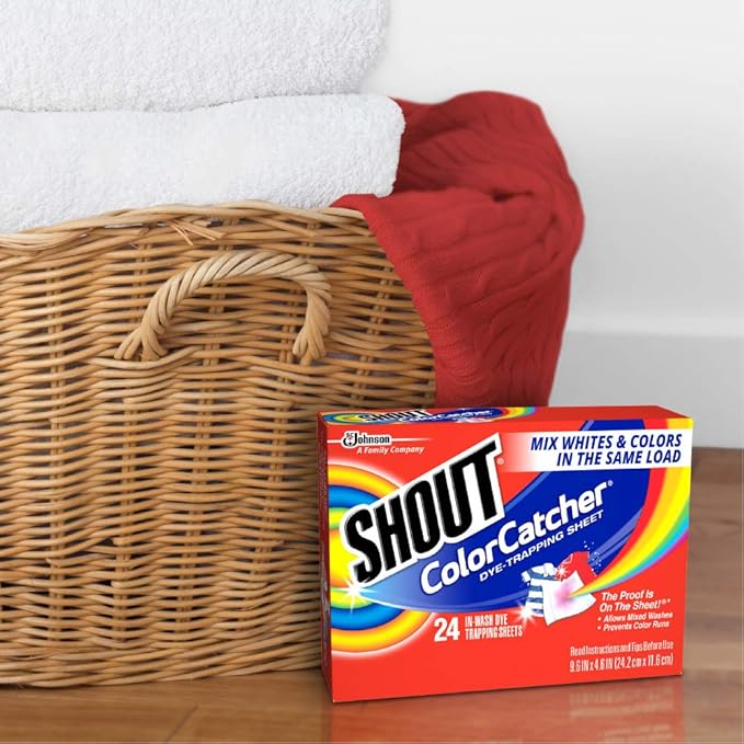 Shout Color Catchers for Laundry, Allow Mixed Washes, Prevents Color Runs and Maintains Original Clothing, 72 Count