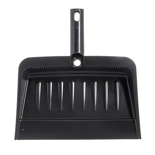 Carlisle FoodService Products Heavy Duty Dust Pan with Handle – Durable Plastic, 8 Inch Dust Pan for Home, Kitchen, and Commercial Use, Black