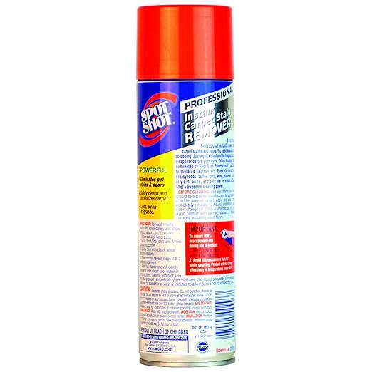 Spot Shot Professional Instant Carpet Stain Remover No-Scrub Aerosol, 18 OZ