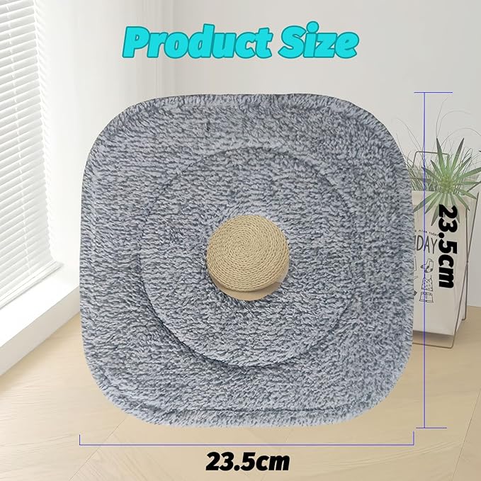 8 Pack Microfiber Mop Head Replacement, Compatible with True & Tidy SPIN-800 TrueClean Mop M16 Spin Mop，Square Microfiber Mop Pads Fit for Most Square Spin M16 Mop