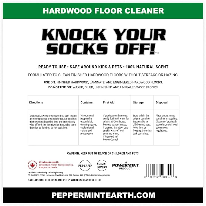 1 Gallon ‘Knock Your Socks Off!’ Hardwood Floor Cleaner