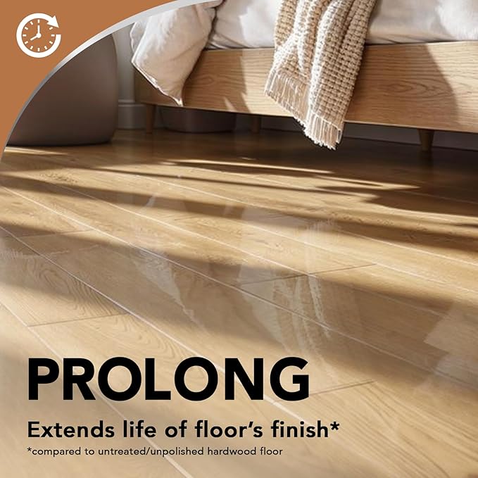 Weiman Wood Floor Polish and Restorer 32 Oz 3PC Bundle - High-Traffic Hardwood Floor, Natural Shine, Removes Scratches, Leaves Protective Layer