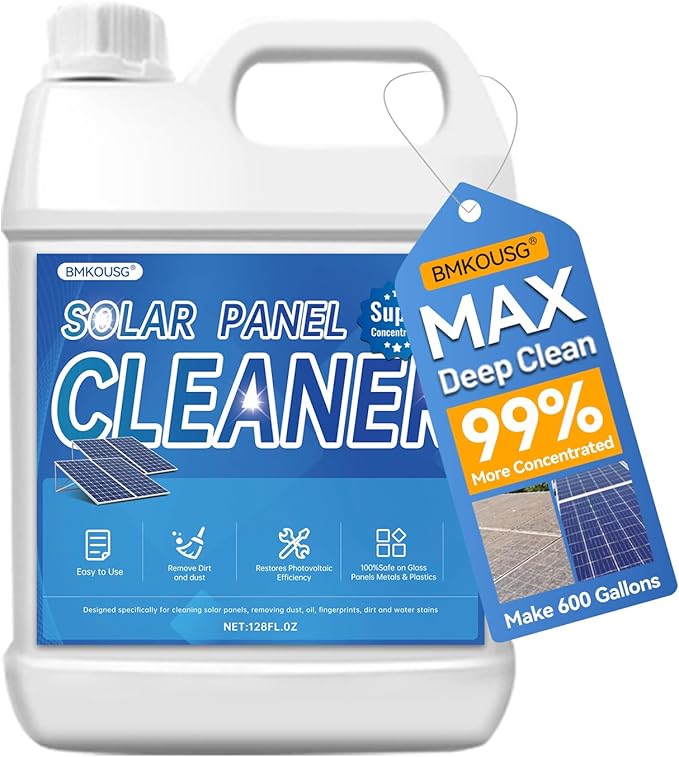 Solar Panel Cleaner Super Industrial Grade Concentrated Solar Panel Cleaning - Streak-Free & Fast Dry Remove Oils, Rust Stains, Dust, Droppings (3.8 KG)