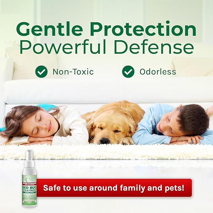 Hygea Natural Extra Strength Bed Bug & Mite Natural Travel Spray - TSA Approved Size - Child & Pet Friendly - Stain & Odor Free - for Hotel, Suitcase, Backpack, Shoes - 66% Stronger Formula(2pk, 3 oz)