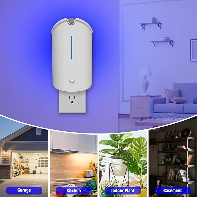Flying Insect Trap, ZerGard Indoor Plug in Bug Catcher with UV Light (1 Device+6 Refills) Captures Mosquito Gnat Moth Fruit Flies for Kitchen, Living Room, Bedroom,ZM001