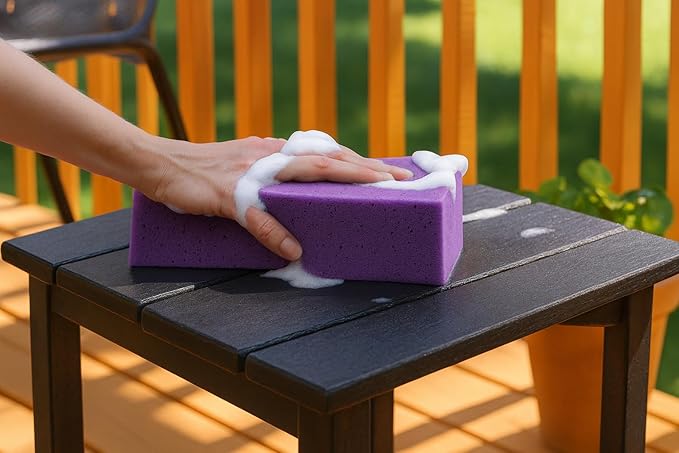 Multi-Purpose Sponges for Cleaning - Purple 4 Pack, Large Sponges for Car Washing, Tile & Grout, All Purpose Cleaning