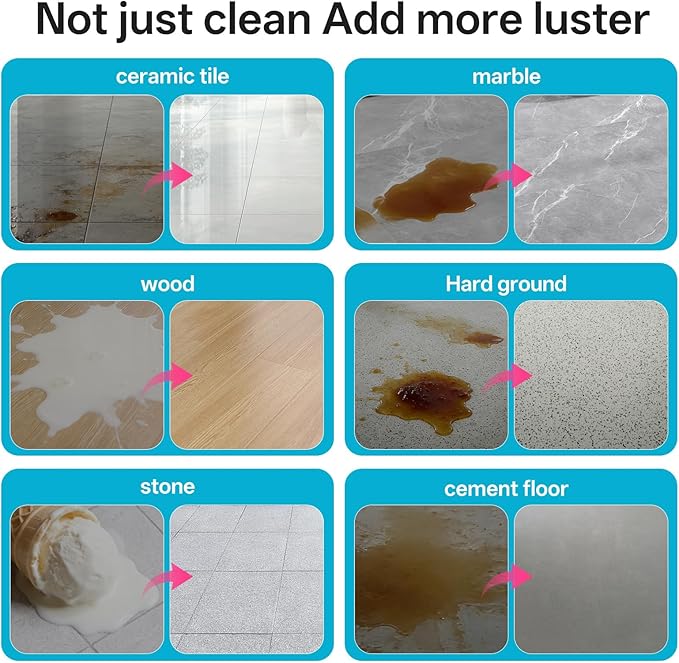 Floor Cleaning Solution Compatible with Ecovacs Cleaning Solution, Residue & Streak Free, Suitable for All Robot Vacuum Cleaners and Wireless Wet Dry Dual-Use Vacuum Cleaners