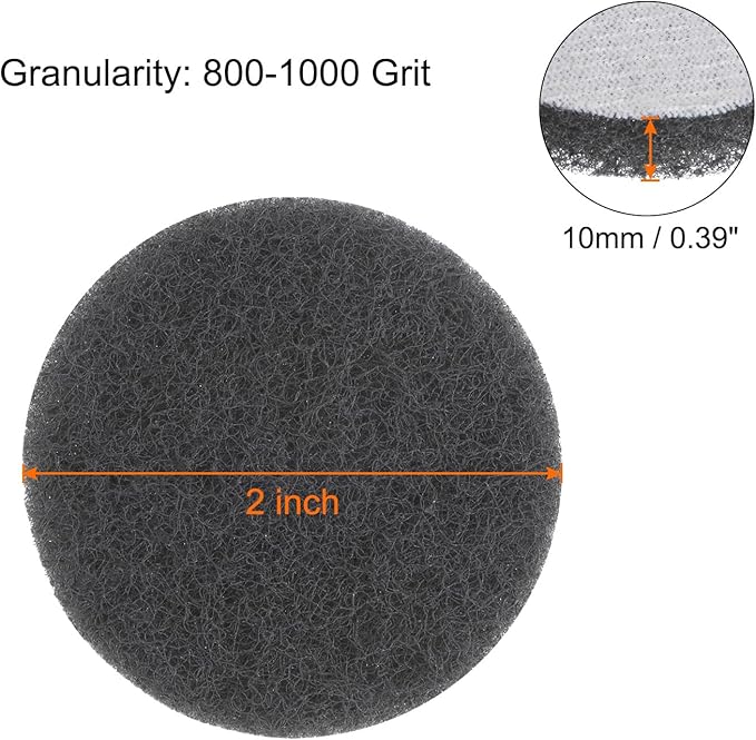 HARFINGTON 8pcs Drill Power Brush 2 inch Tile Scrubber Scouring Pads 800-1000 Grit for Bathroom Kitchen Household Cleaning